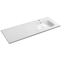 Umývadlo ARECA, liaty mramor, 141x51,5 cm, pravé, biele