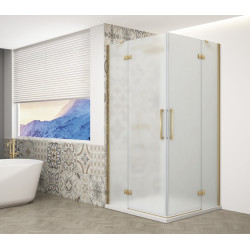 TRINITY GOLD MATT štvorcový sprchový kút 1200x1200mm, rohový vstup, matné sklo