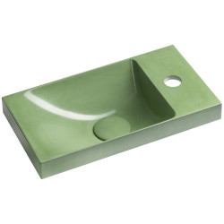 Betónové umývadlo AGOS 40 x 22 cm, ľavé/pravé, zelené pololesklé