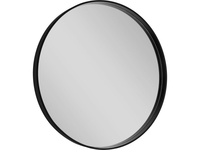 NOTION okrúhle zrkadlo v ráme ø 80cm, čierna mat