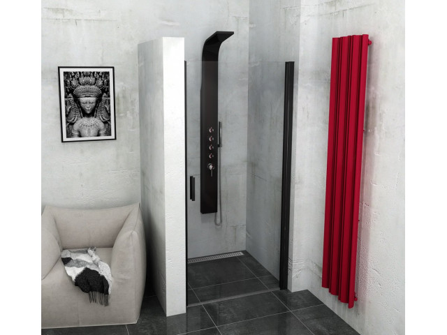 ZOOM LINE BLACK sprchové dvere 900mm, číre sklo