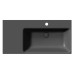 Keramická umývadlová doska NUBES 100x50cm, s odkladacou policou vľavo, matná čierna