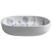 PRIORI keramické umývadlo, 60x13, 5x40 cm, biela s modrým vzorom