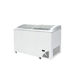 Pultová mraznička so zaobleným skleneným vekom ARO 506/2 White Edge