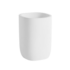 YLENIA stojaca sklenená pohár, biela