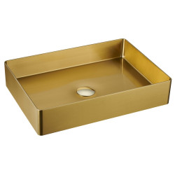 AURUM nerezové umývadlo 50x35,2 cm, vrátane výpuste, zlatá