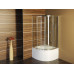 SELMA hlboká sprchová vanička, štvrťkruh 90x90x30cm, R550, biela