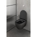 PURA závesná WC misa, Swirlflush, 36x50cm, čierna dual-mat