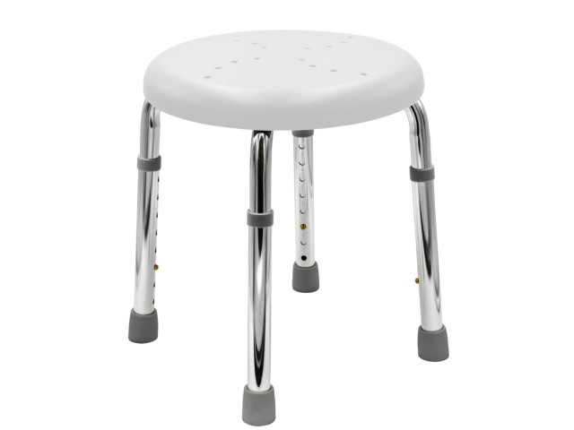 Kúpeľňová stolička HANDICAP, priemer 45 cm, biela