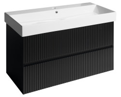 FILENA umývadlová skrinka 95x51, 5x43cm, čierna mat strip