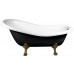 RETRO voľne stojaca vaňa 158x73x72cm, nohy bronz, biela