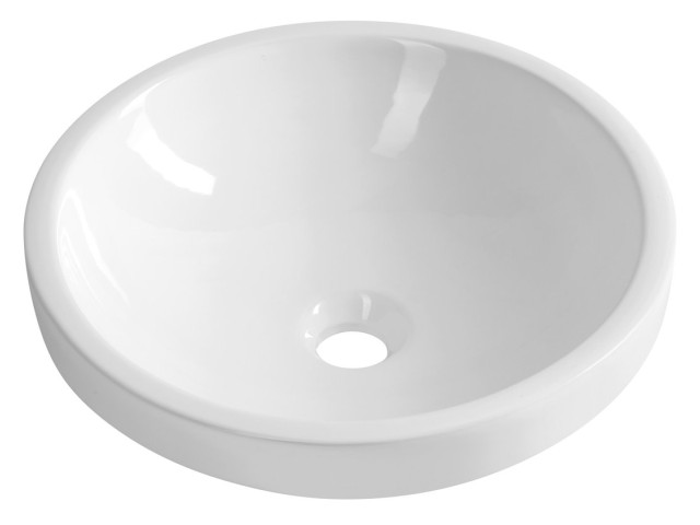 Keramická vstavaná umývadlová misa ROLA, priemer 41 cm, biela