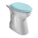HANDICAP WC misa kombinovaná, zvýšený sedák, spodný odpad, 36,5x67,2cm, biela