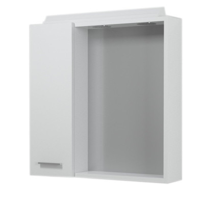 ZOJA / KERAMIA FRESH galerka s LED osvetlením, 60x60x14cm, biela, ľavá