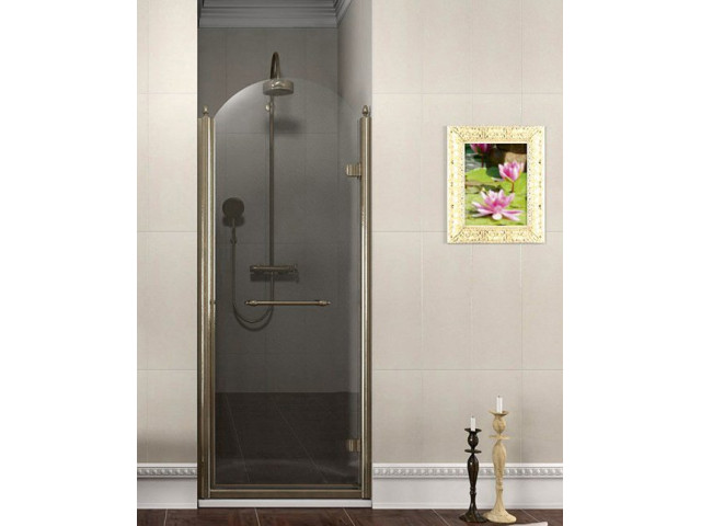 ANTIQUE sprchové dvere otočné, 900mm, pravé, ČÍRE sklo, bronz