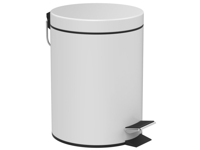 SIMPLE LINE odpadkový koš kulatý 5l, bílá mat