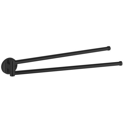 SAMBA otočný držiak uterákov dvojitý, 450mm, čierna