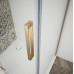 Štvorcový sprchový kút TRINITY GOLD MATT 1100x1100mm, rohový vstup, číre sklo