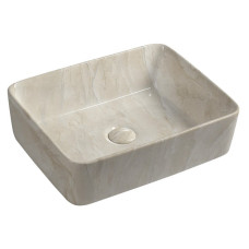 DALMA keramické umývadlo 48x38x13 cm, hranaté, Marfil