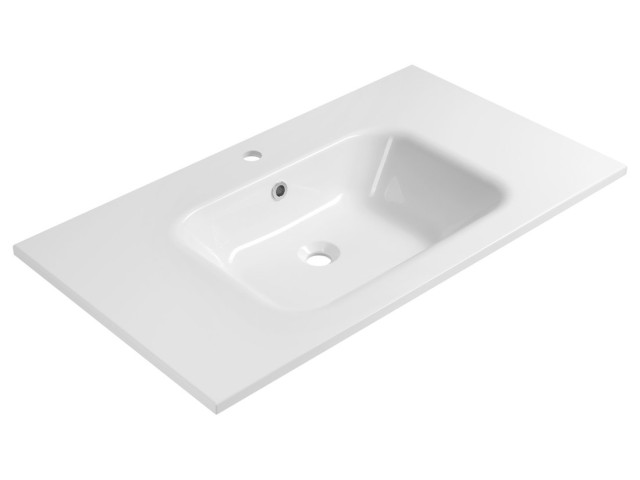 Umyvadlo ARECA, liaty mramor, 91 x 51,5 cm, biele