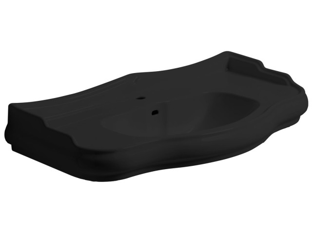 RETRO keramické umývadlo 100x54, 5cm, čierna mat