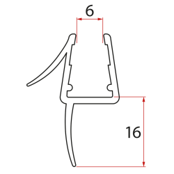 Sada spodných tesnení LEGRO pre štvorcovú zástenu GL2290, 425 mm (2 ks)