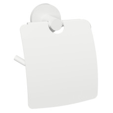 X-ROUND WHITE držiak toaletného papiera s krytom, biela