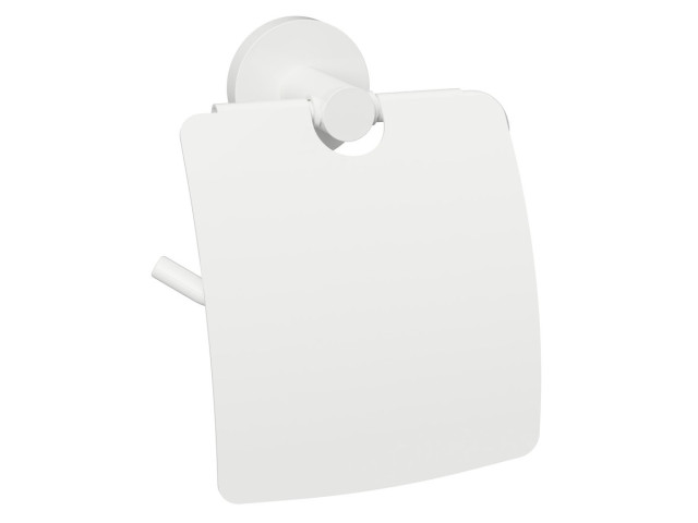 X-ROUND WHITE držiak toaletného papiera s krytom, biela