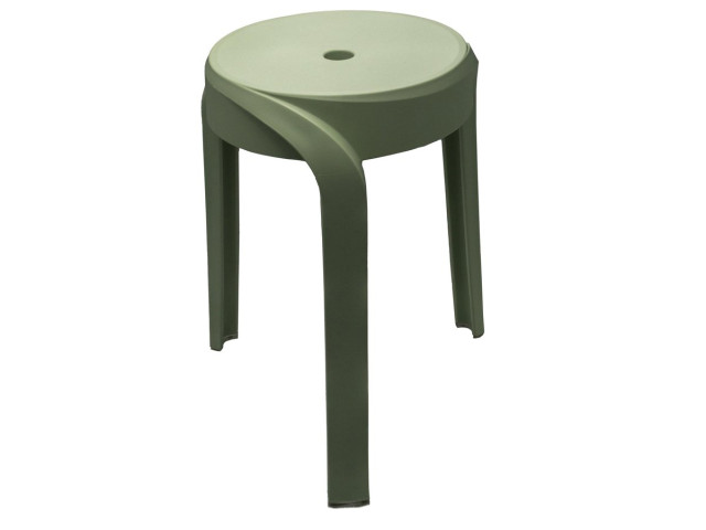 STAN kúpeľňová stolička, priemer 30 cm, zelená