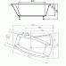 EVIA R asymetrická vaňa 160x100x47cm, biela