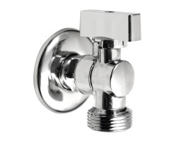 Pračkový kulový ventil se zpětným ventilem 1/2"x3/4" - L, chrom