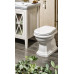 RETRO WC sedátko, polyester, biela / bronz