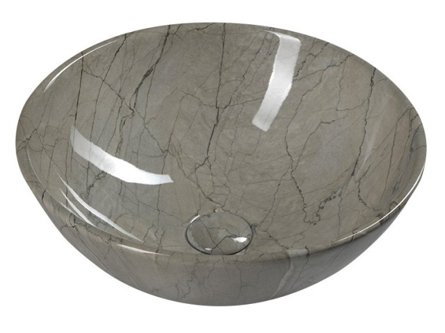 DALMA keramické umývadlo 42x42x16,5 cm, grigio