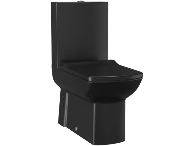 LARA WC kombi, spodný/zadný výtok, matná čierna