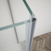 Štvorcový sprchový kút TRINITY CHROME 1100x1100mm, rohový vstup, matné sklo