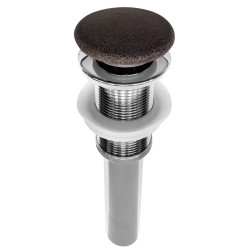 Umyvadlový vývod 5/4“, click-clack, betónová zátka, čierna žula