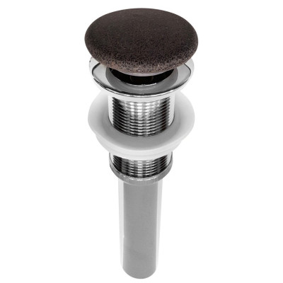 Umyvadlový vývod 5/4“, click-clack, betónová zátka, čierna žula