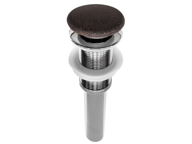 Umyvadlový vývod 5/4“, click-clack, betónová zátka, čierna žula