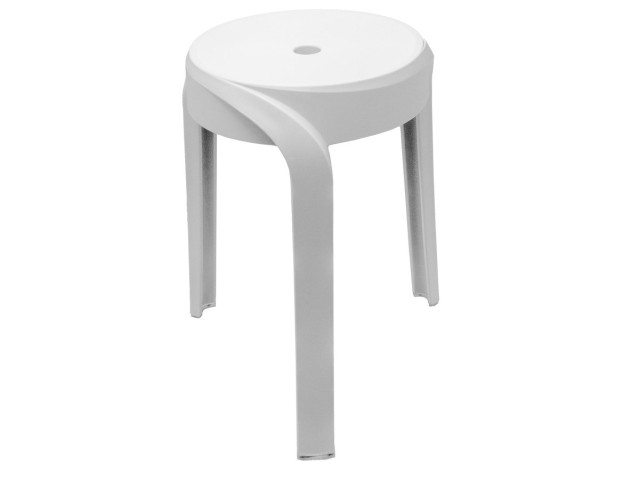 STAN kúpeľňová stolička, priemer 30 cm, biela