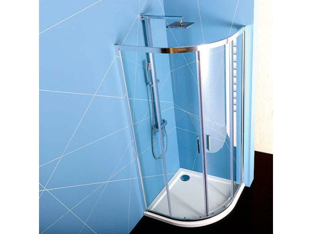 EASY LINE štvrťkruhová sprchová zástena 900x900mm, číre sklo
