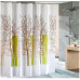 Sprchový záves 180x180cm, polyester, biela / zelená, strom