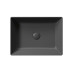KUBE X keramické umývadlo na dosku, 50x37cm, čierna mat