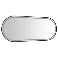 Oválne zrkadlo KAIRA s LED osvetlením 50x120cm, matná čierna Oválne zrkadlo KAIRA s LED osvetlením 50x120cm, matná čierna