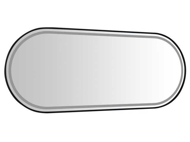 Oválne zrkadlo KAIRA s LED osvetlením 50x120cm, matná čierna Oválne zrkadlo KAIRA s LED osvetlením 50x120cm, matná čierna