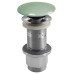 Odtok umývadla 5/4", click-clack, betónová zátka, 10-80 mm, zelená pololesklá