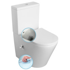 PACO CLEANWASH WC kombi, integrovaná batéria a bidetová sprcha, spodný/zadný odpad, biela