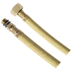 Flexibilná nerezová hadica M10x3/8“, 40 cm, matá zlatá farba
