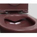 Závesná toaletná misa INFINITY, bez okraja, 36,5 x 53 cm, bordovo červená