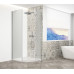 TRINITY CHROME štvrťkruhový sprchový kút 900x900 mm, matné sklo, pravý