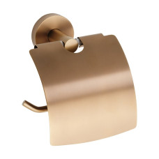 X-ROUND COPPER držiak na toaletný papier s krytom, matná meď